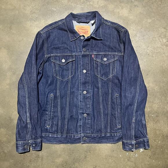 Vintage Y2k Levi’s Dark Blue Western Denim Jacket - Picture 1 of 3